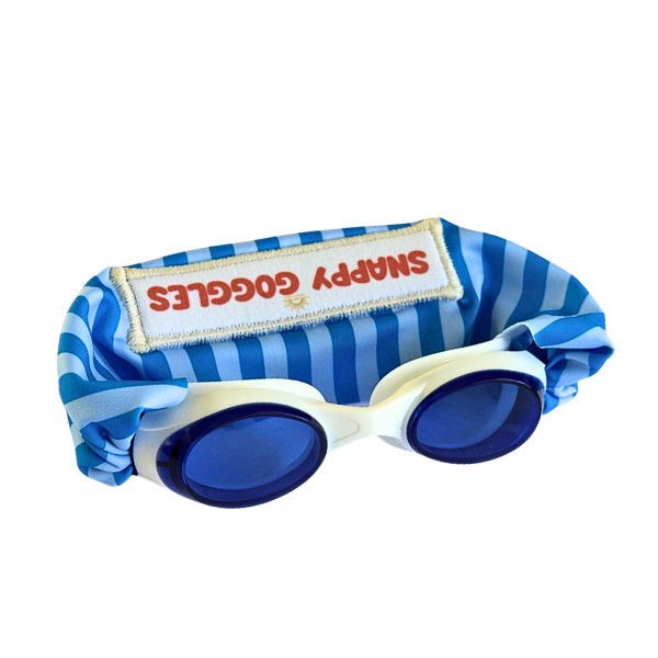 Harbor Stripes Swim Goggles for Kids (Ages 3+) | Snappy Goggles
