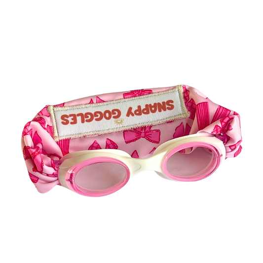 Seaside Bows Floatable Kids Swim Goggles (Ages 3+)